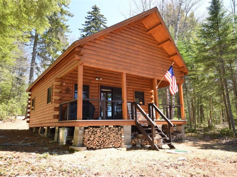 Maine Lakefront Log Cabin T3r9 Nwp T3r9 Nwp Penobscot County Maine 173388 Ah4GmO XL 