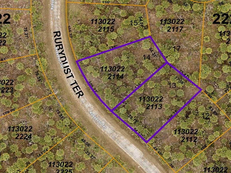 Adjacent Lot Package with 2 Deeds : North Port : Sarasota County : Florida