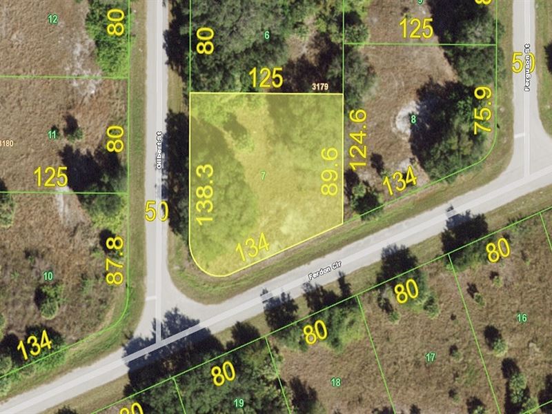 Port Charlotte Oversized Corner Lot : Port Charlotte : Charlotte County : Florida