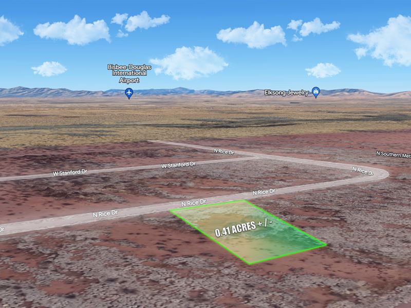 Own 0.41 Ac in Arizona for $99/Mo : Douglas : Cochise County : Arizona