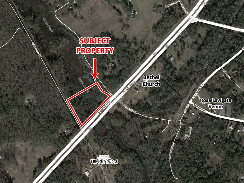 5.6 Acre Corner Lot : Fort Valley : Peach County : Georgia