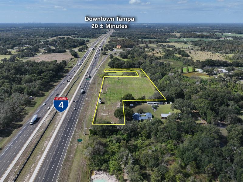 Hillsborough Acreage, I-4 Frontage : Plant City : Hillsborough County : Florida