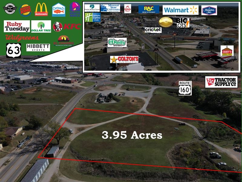 Developed Commercial Land : West Plains : Howell County : Missouri