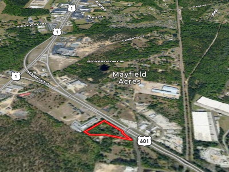 Excellent Commercial Corner Lot : Lugoff : Kershaw County : South Carolina