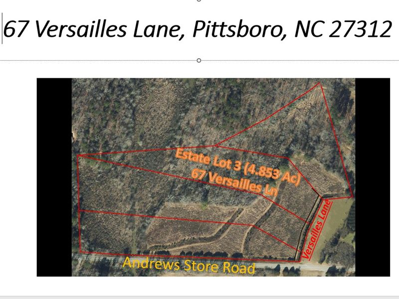 Estate Lot in Rural Setting, Lot 3 : Pittsboro : Chatham County : North Carolina