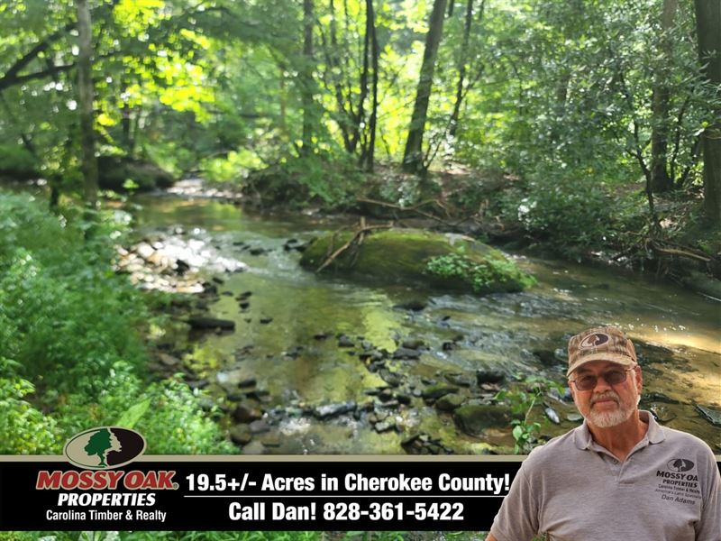 19.5 Acres Creek Front & Unrestri : Andrews : Cherokee County : North Carolina