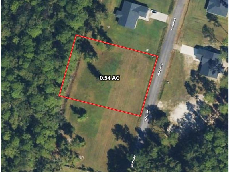 .54 Ac Herrin Road Building Lot : Woodbine : Camden County : Georgia