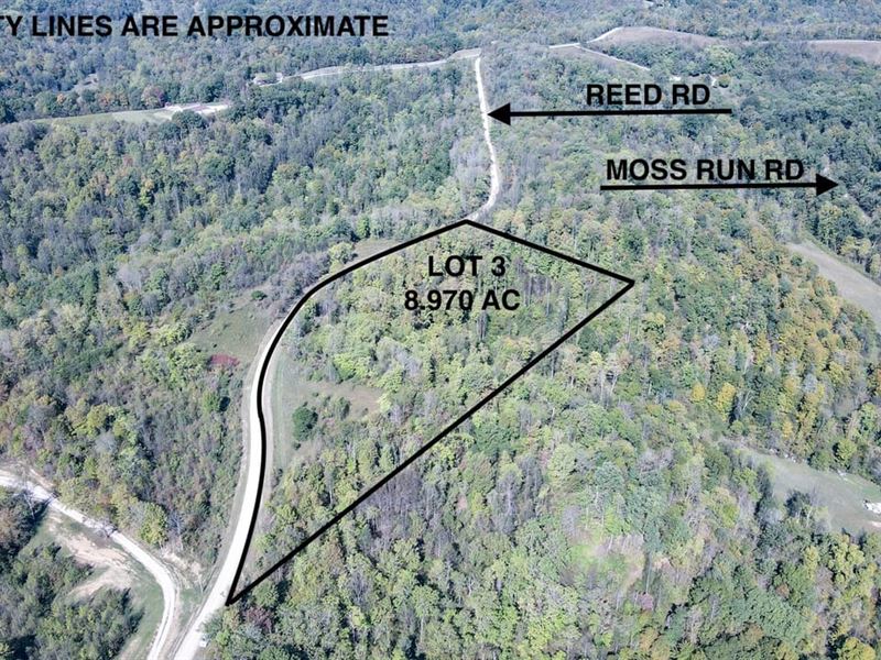 Moss Run Rd Lot 3, 8 Acres, Washi : Marietta : Washington County : Ohio