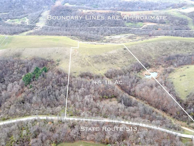 SR 513, 18.5 Acres, Noble County : Quaker City : Guernsey County : Ohio