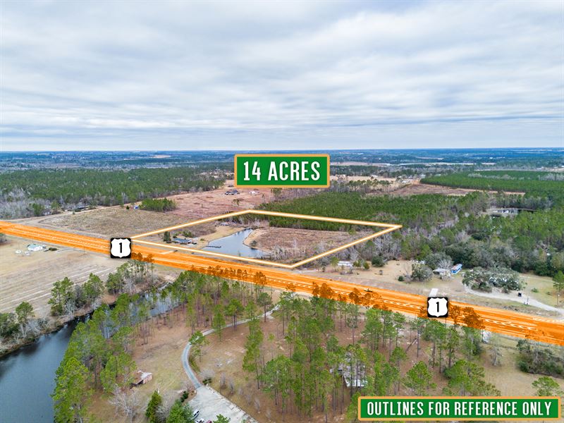 Tract 1, 14 Acres Prime Land : Lyons : Toombs County : Georgia