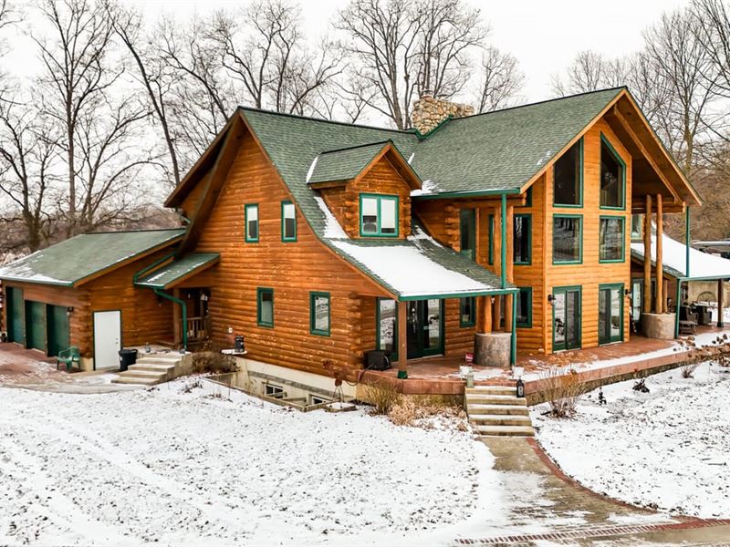 Eagles Nest Log Cabin, Beautiful : Rochester : Fulton County : Indiana