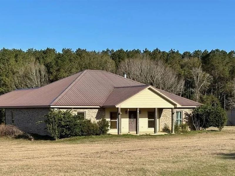 Charming Brick Home On 10 Acres : Tylertown : Walthall County : Mississippi