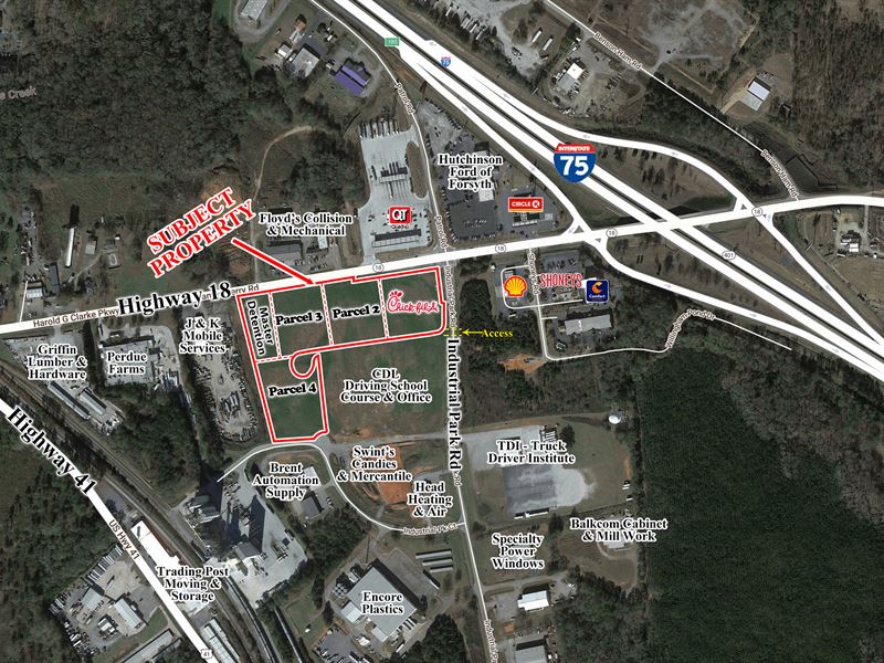 Prime Retail & Commercial Sites : Forsyth : Macon County : Georgia