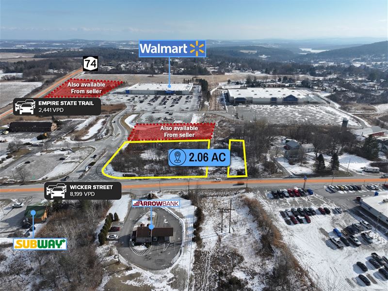 2.06 Acre Walmart Outparcel : Ticonderoga : Essex County : New York