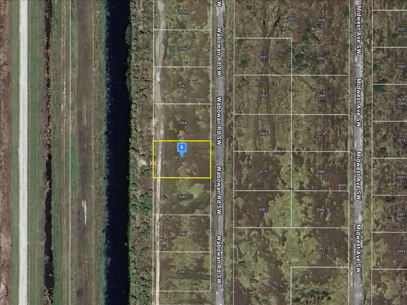 Canal Lot for Sale in Port Malabar : Palm Bay : Brevard County : Florida