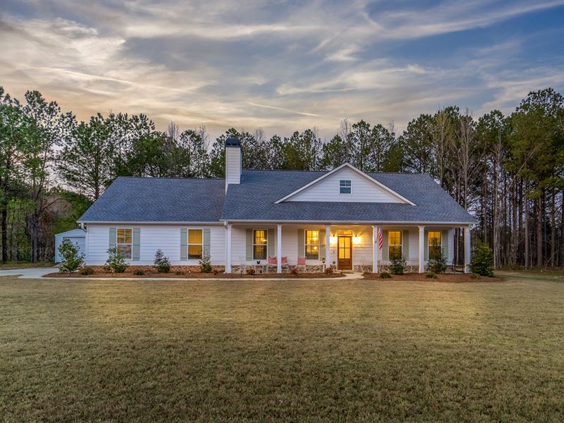 Beautiful Ranch Home on 5+ Acres : Rutledge : Morgan County : Georgia